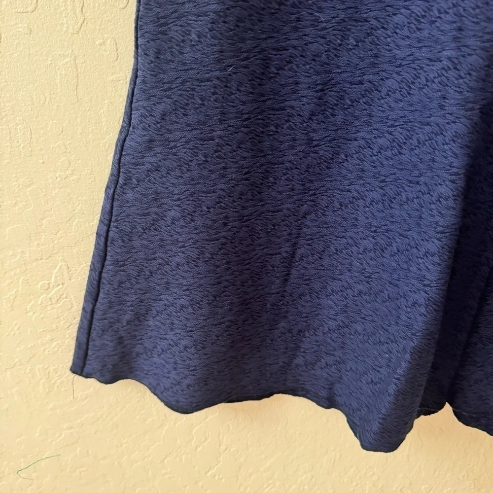 CAbi Tulip Flare A Line Skirt Blue Midi Wear to Work Casual Women's 3097 size 6